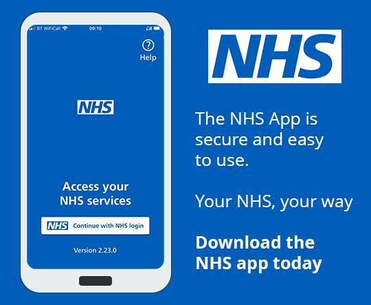 The NHS app is secure and easy to use. Download the NHS app today.